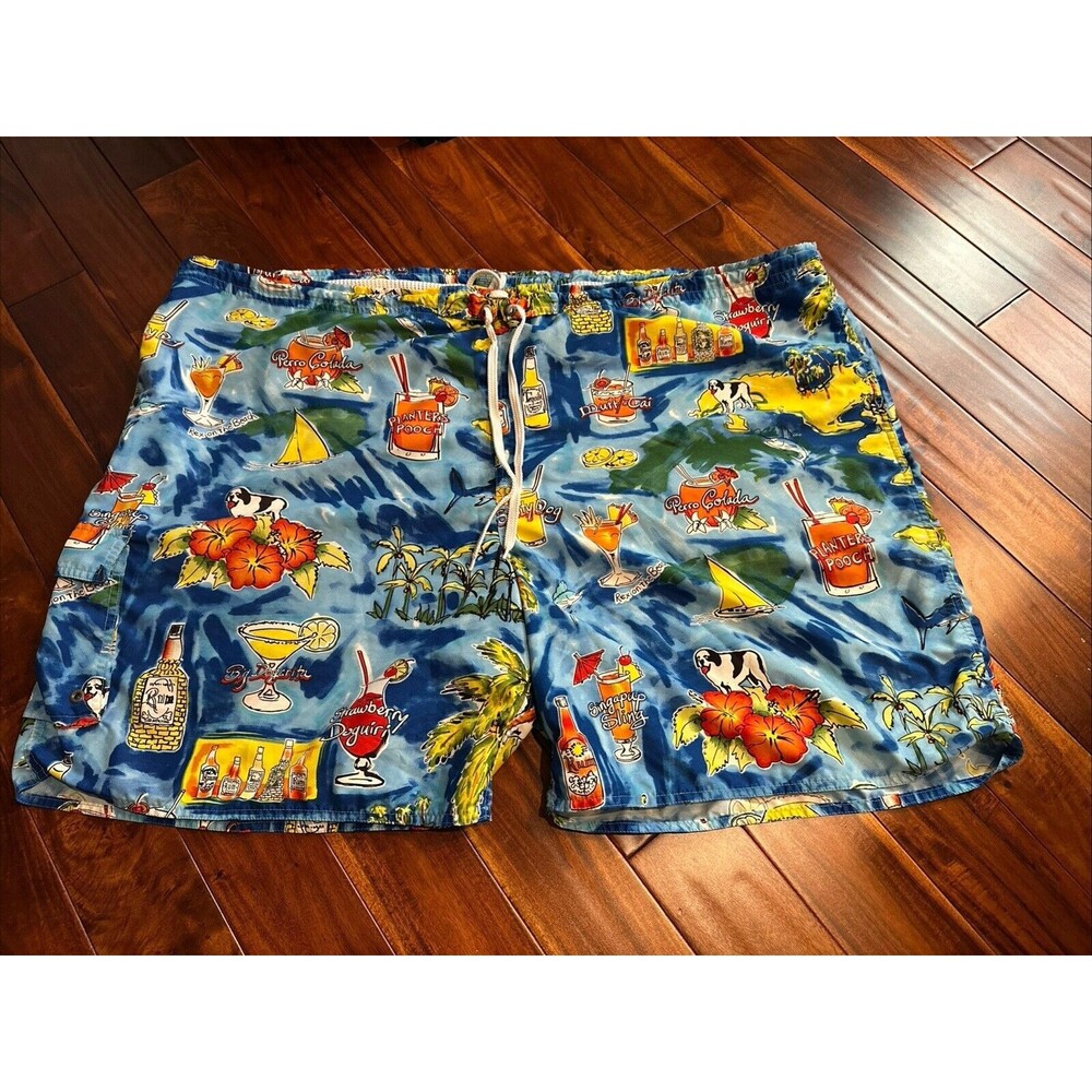 Men’s Swim Trunks 4XL XXXXL Big Dog Lined Colorful Board Shorts
